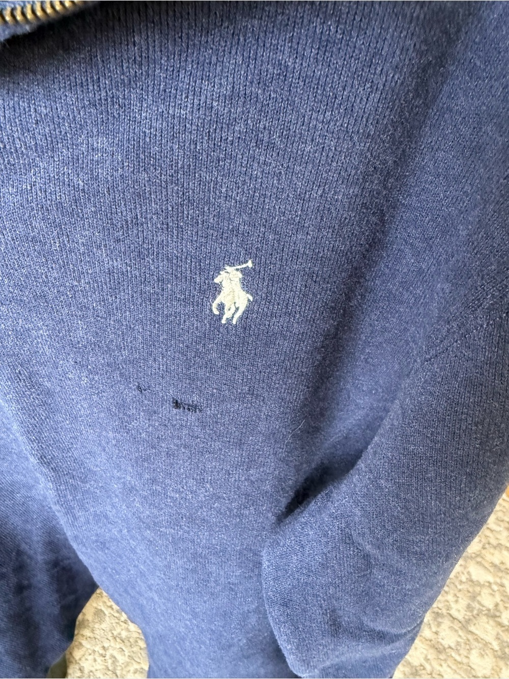 Polo Ralph Lauren Blue Label Quarter Zip Pullover Sweater Large - Picture 4 of 6